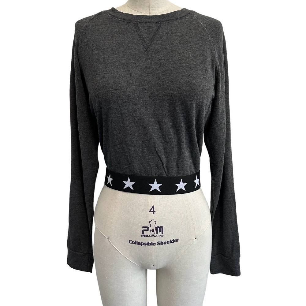 Katiejnyc Gray Raglan Sleeve Boxy Star Sweatshirt Large